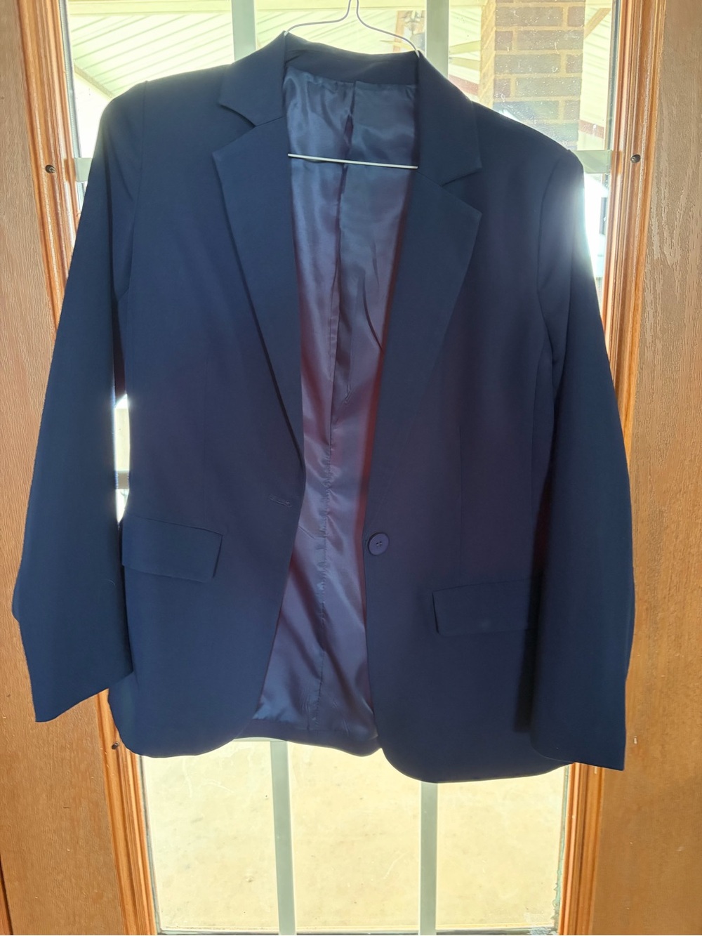 Women’s Navy Single-Button Blazer - Unbranded